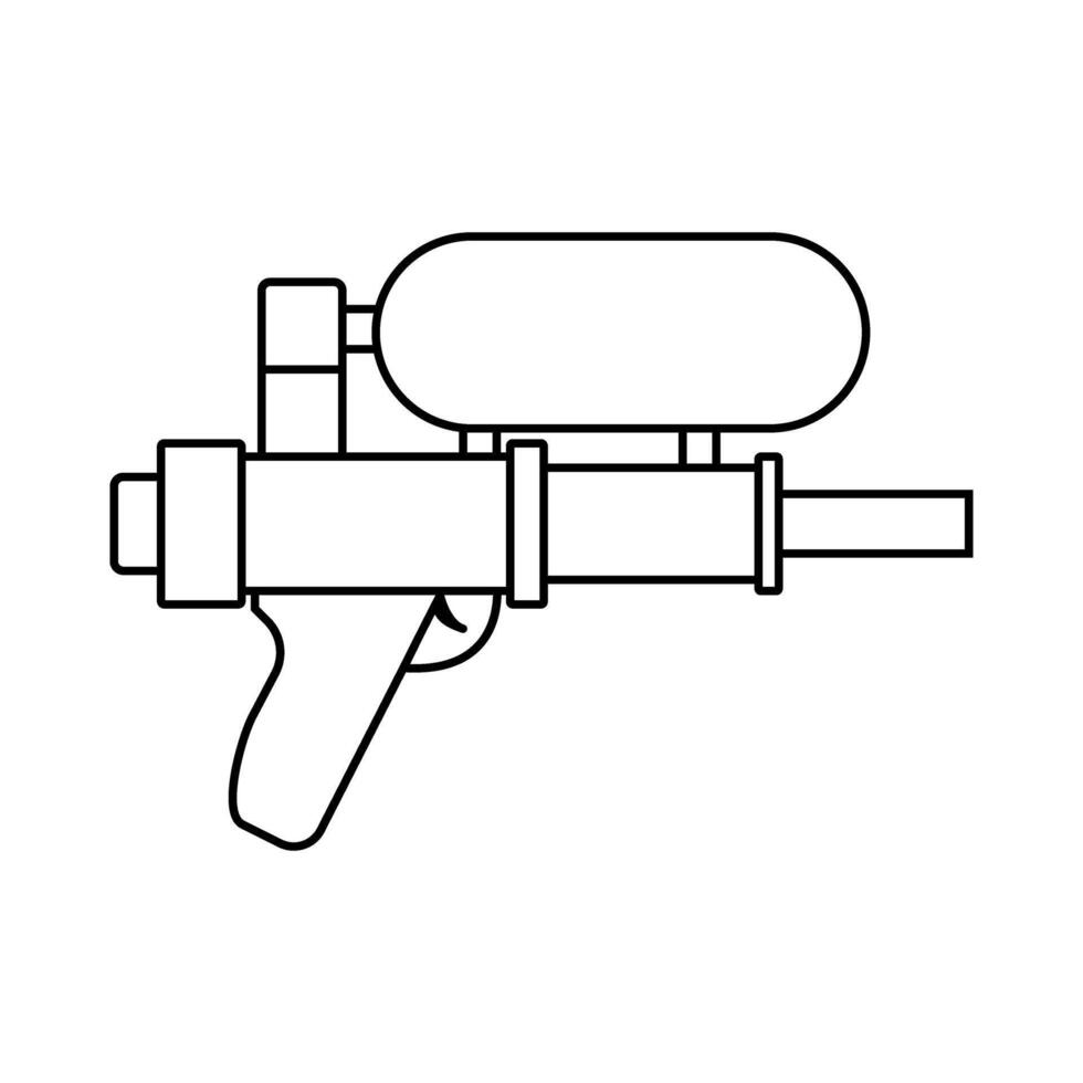 Water gun icon. Outline illustration of water gun icon for web. vector