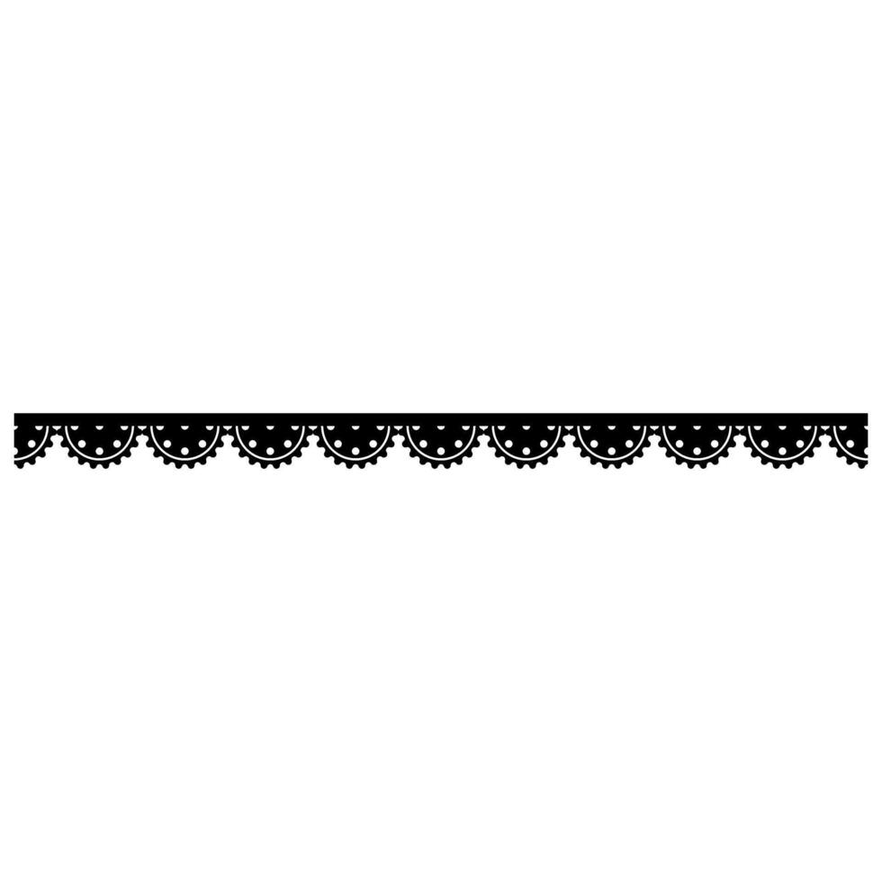 decorative border frame with lace pattern illustration black and white image vector