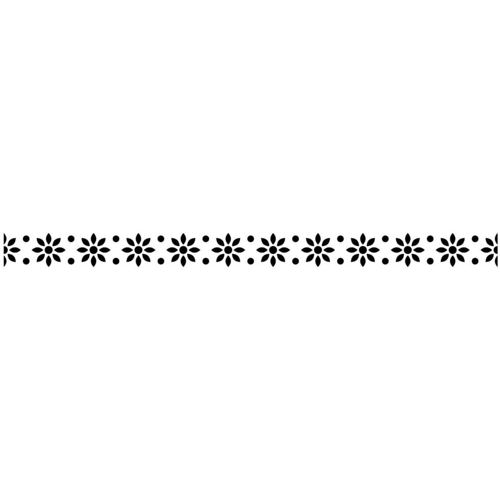 seamless border. Black and white ornament. Decorative element. vector