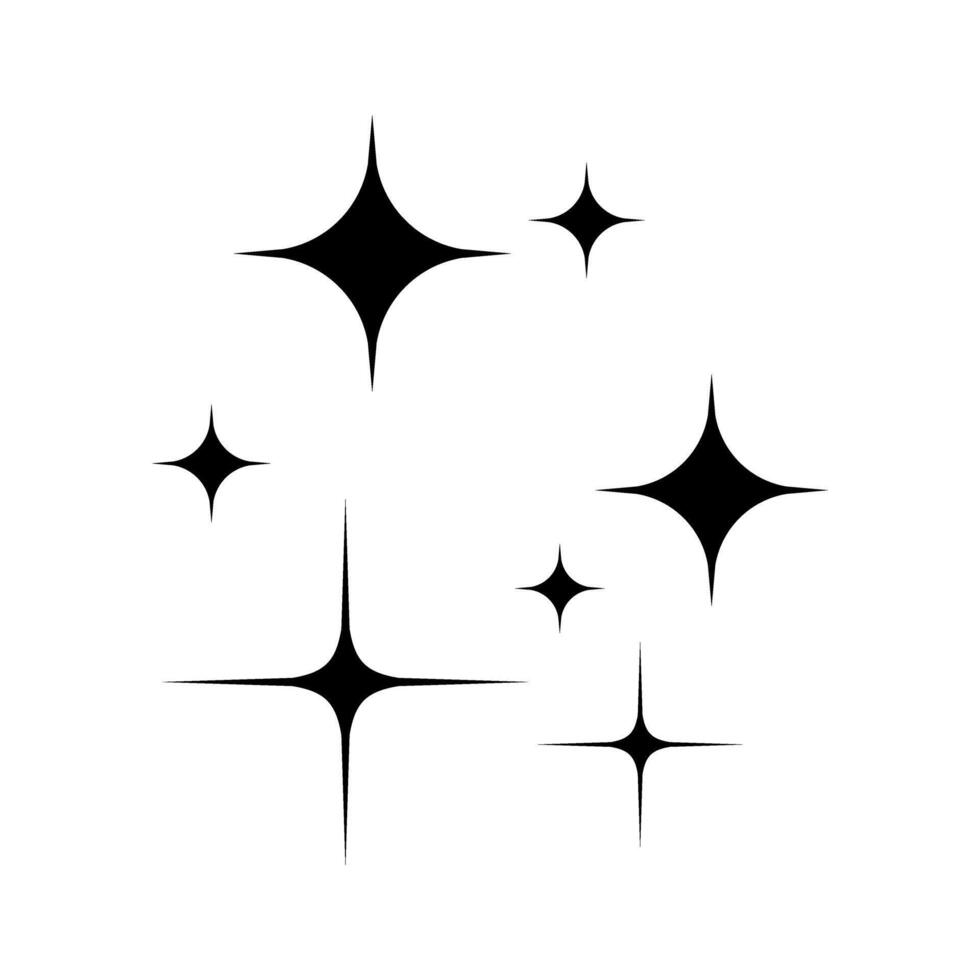 sparkle icon, star icon. Sparkle icon isolated on white background vector