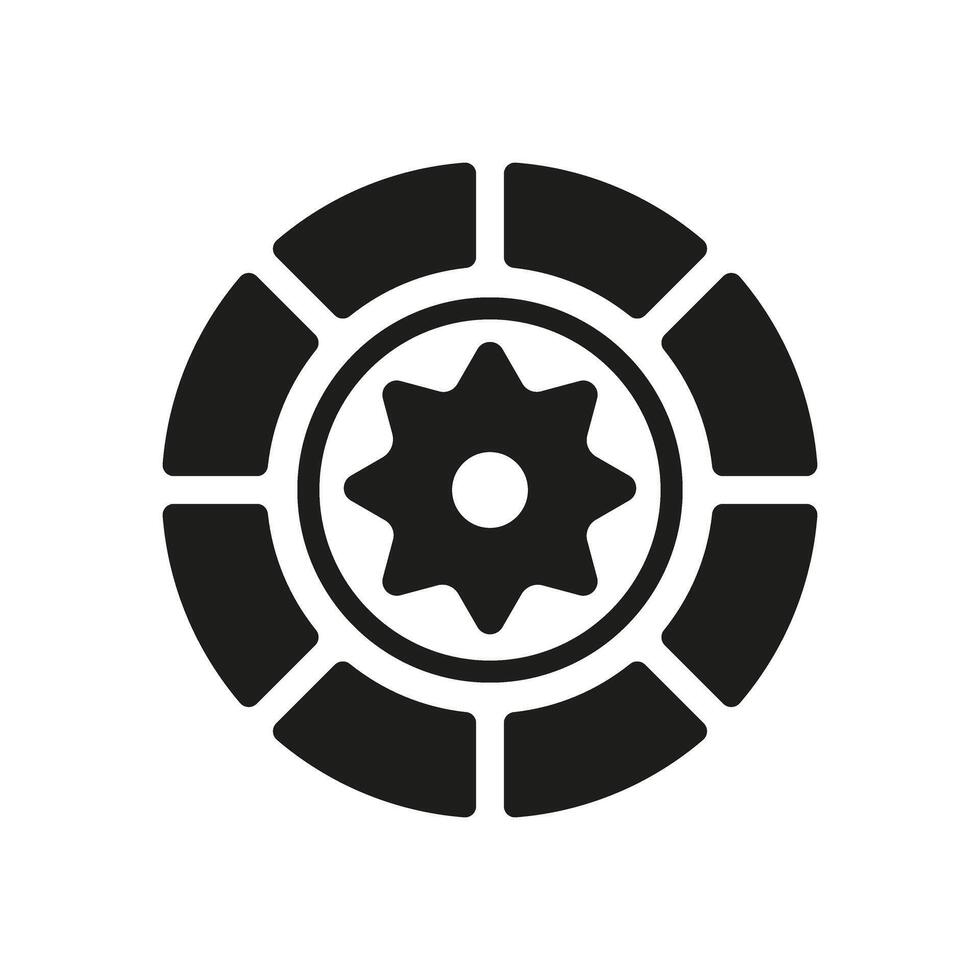 Gear wheel icon . Settings symbol. Can be used for web and mobile apps. vector