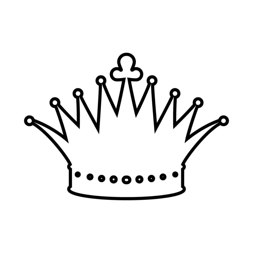 crown crown medieval line style icon illustration design on white background. vector