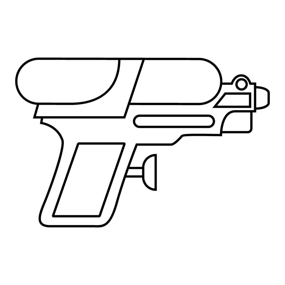 Paintball gun icon. Outline illustration of paintball gun icon for web. vector