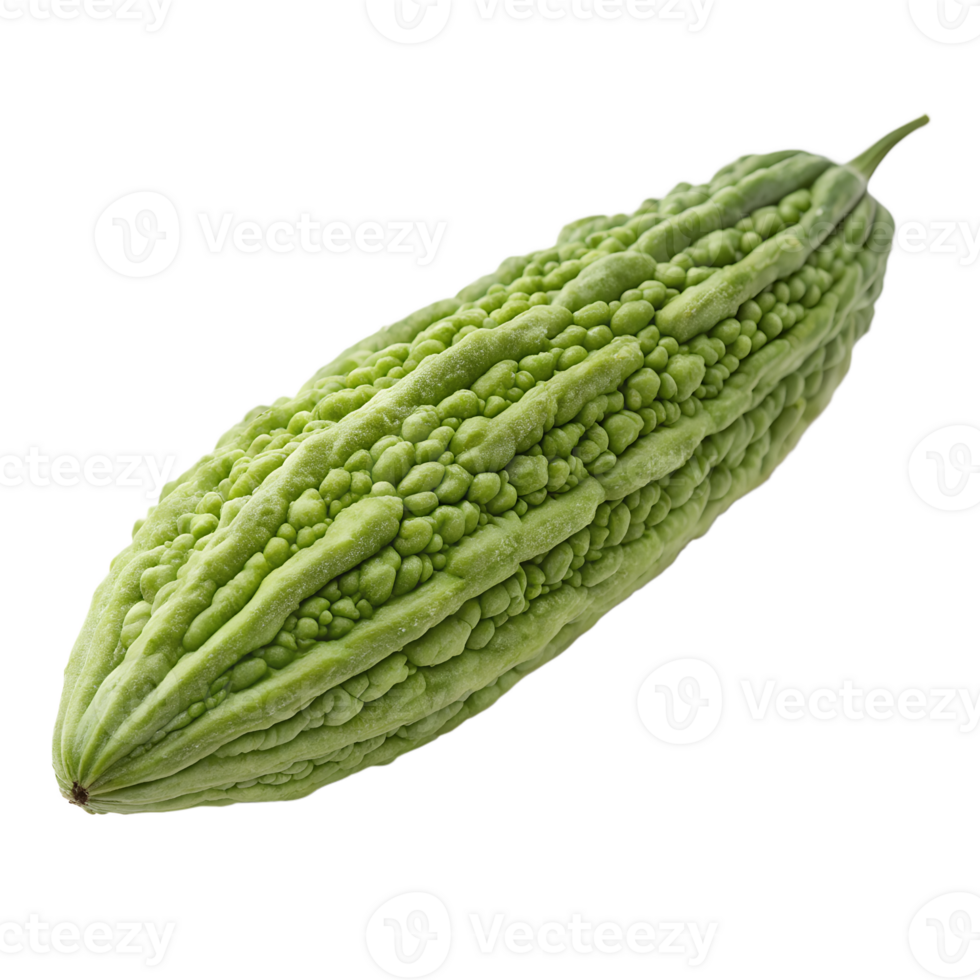 Okinawa Goya, bitter melon from Okinawa, isolated on a transparent background png