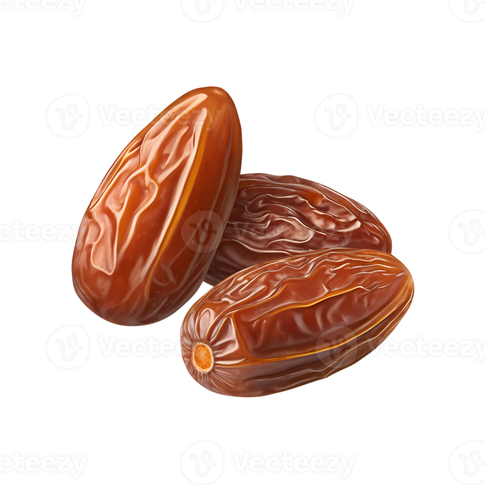 3D Date fruit, isolated on a transparent background png