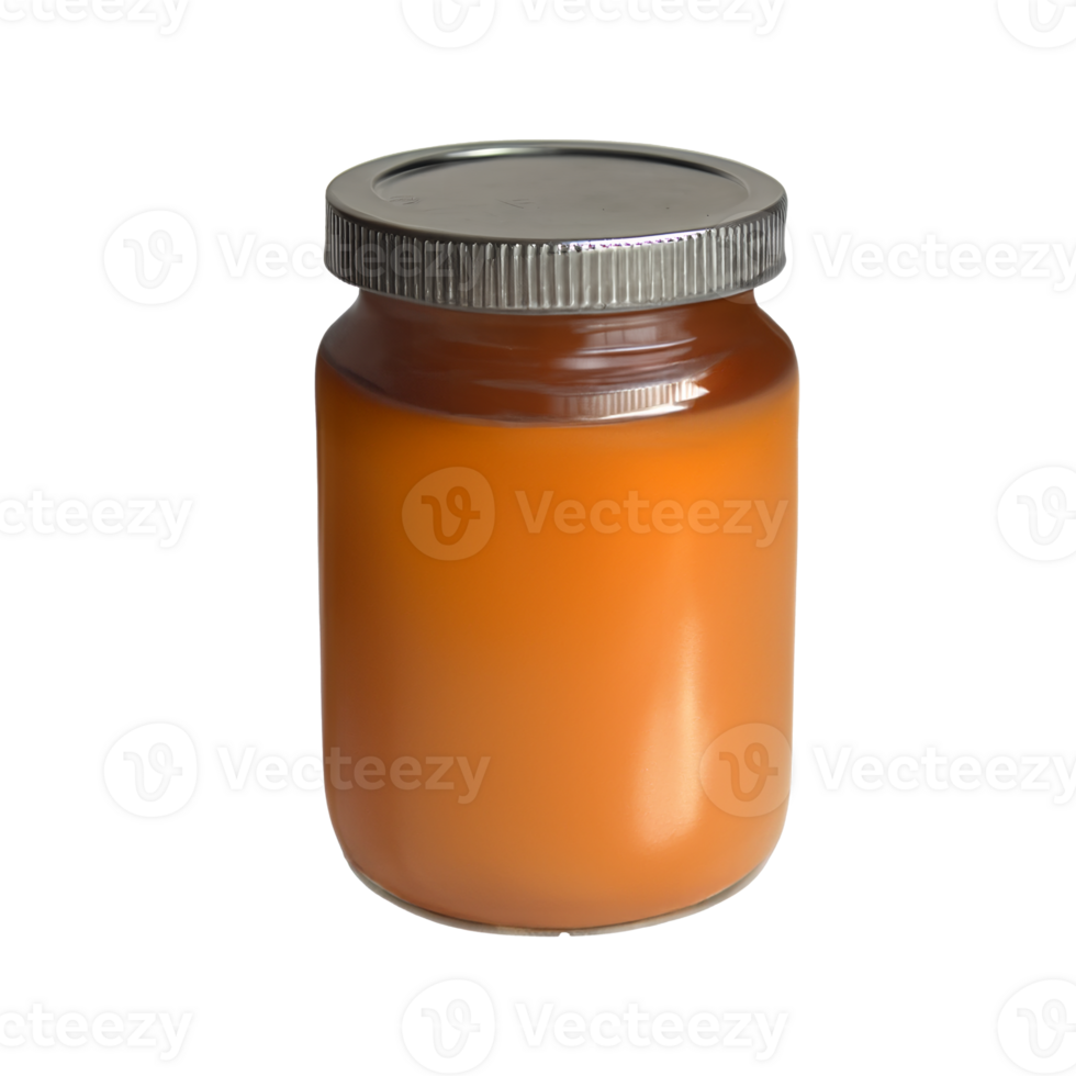 A mason jar candle with a pumpkin spice. isolated on a transparent background png