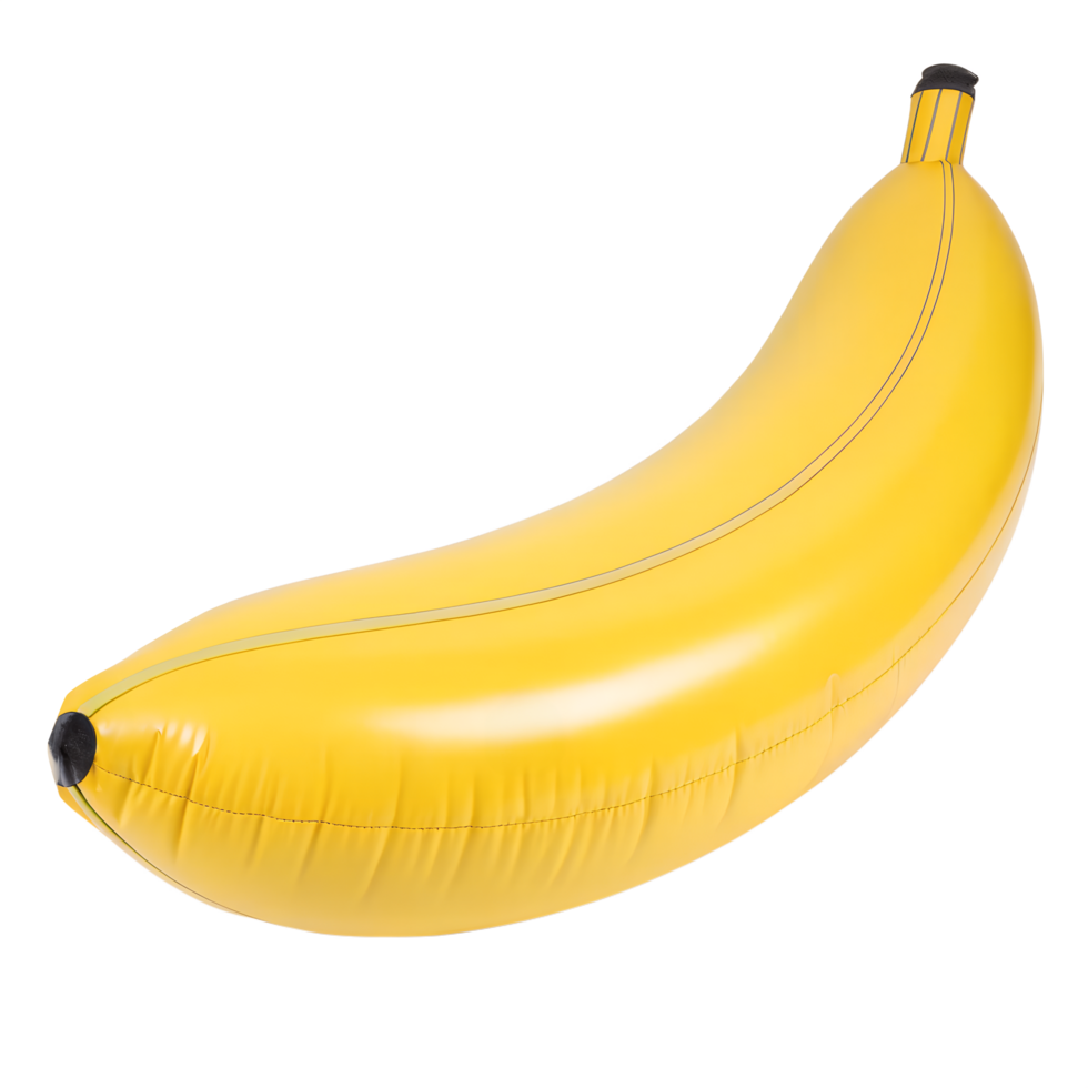 3D icon, Minimalistic An inflatable Banana, isolated on a transparent background png