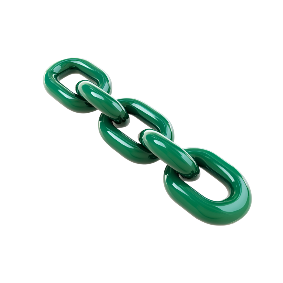 Bold Green Chain Style Transparent Background png