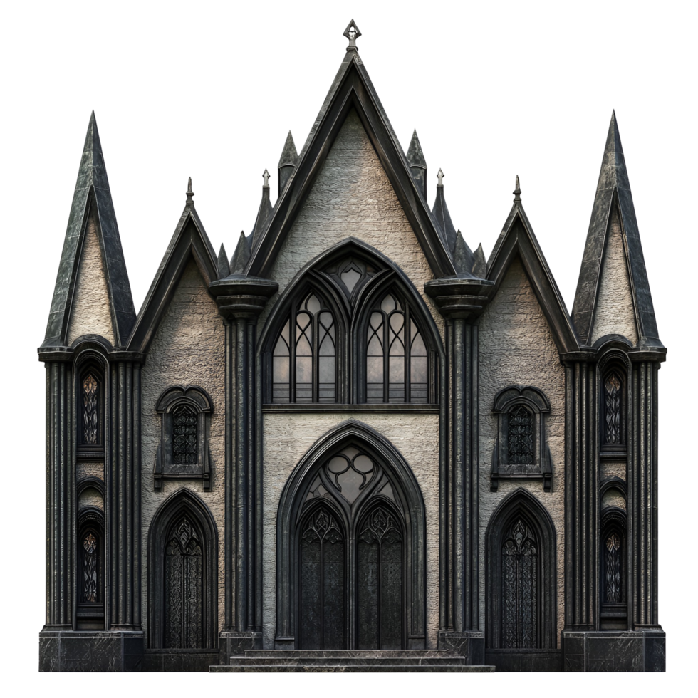 Old Gothic House Structure Transparent Background png