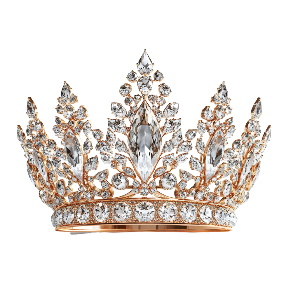 Royal Golden Crown Decoration Transparent Background png