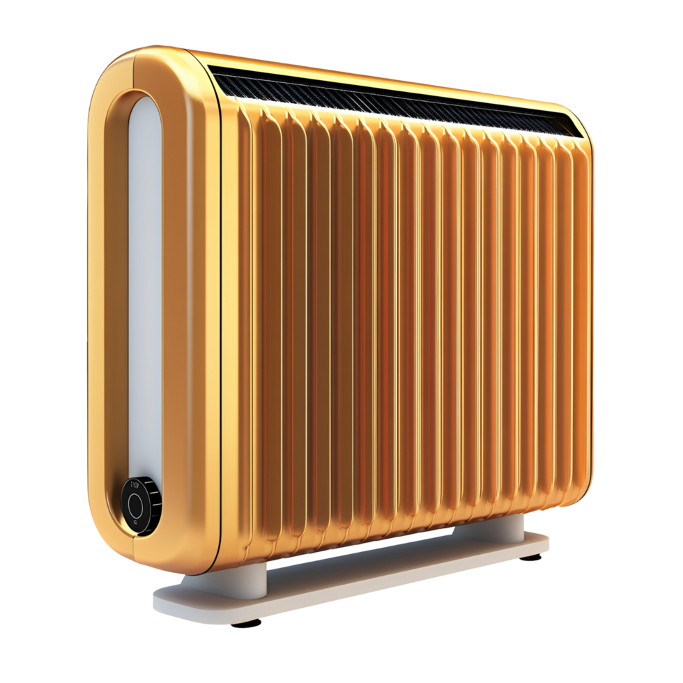 Compact Electric Heater With Adjustable Settings Transparent Background png