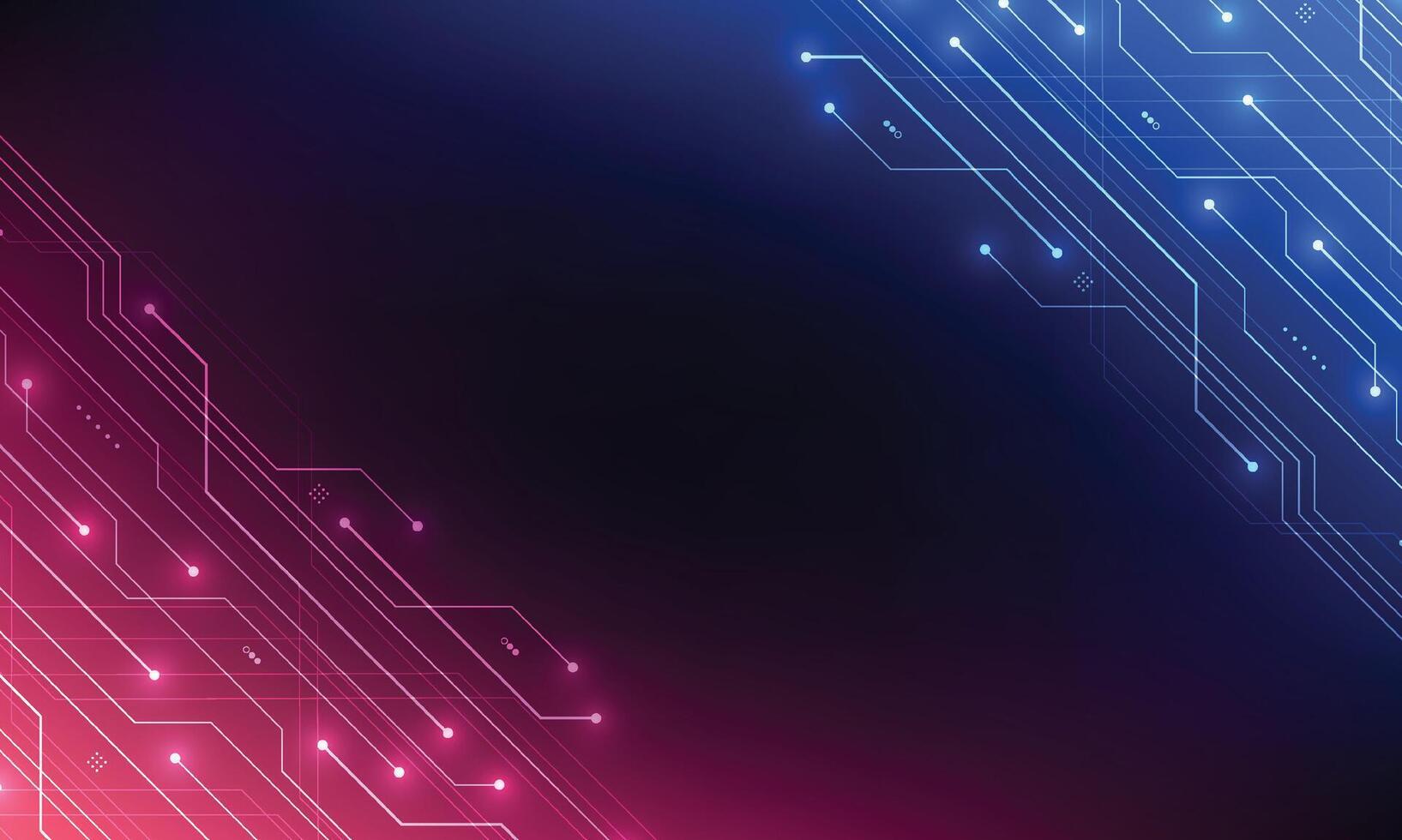 Abstract blue glowing line technology circuit board background design. vector