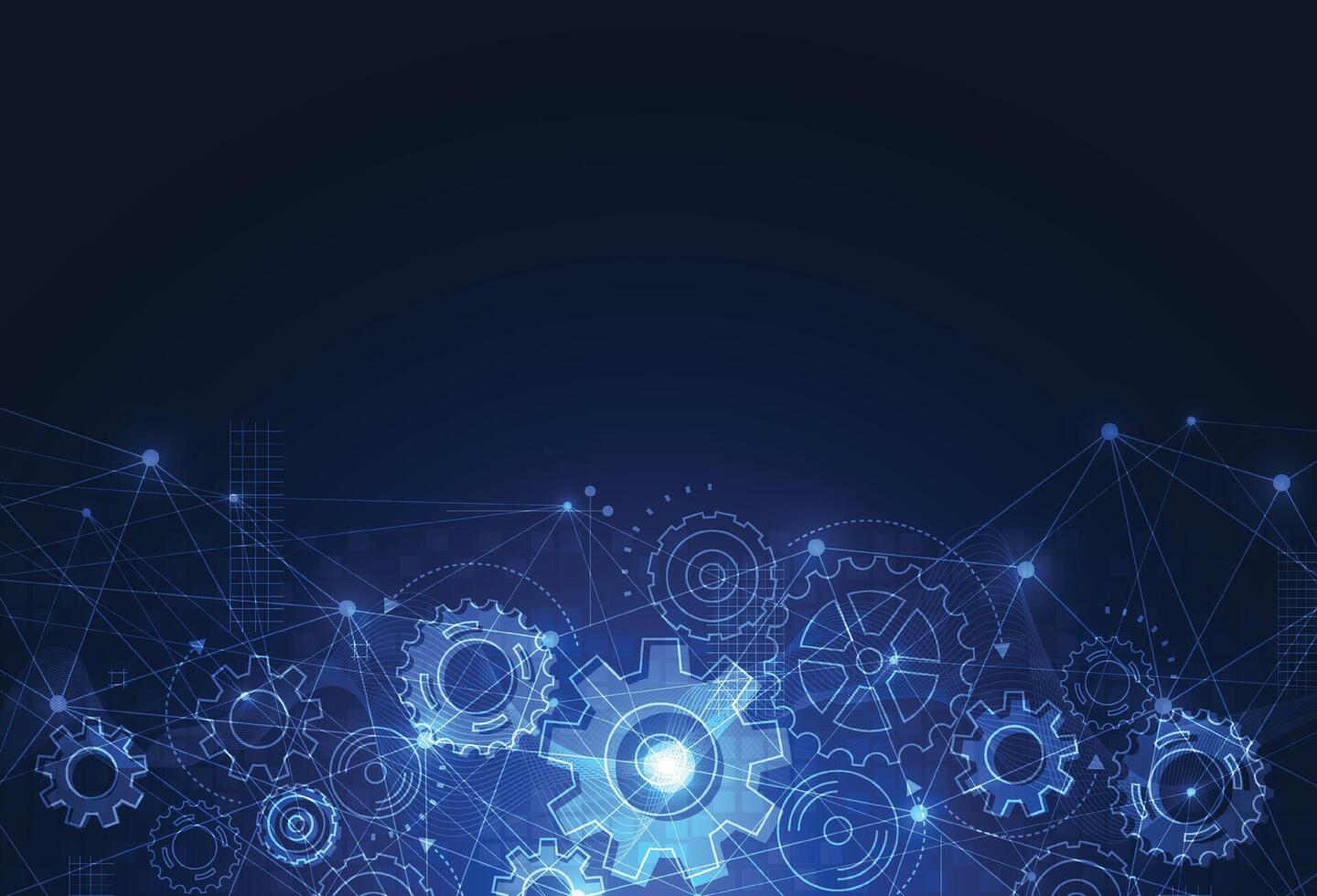Abstract gear wheel mechanism background. Machine technology. vector