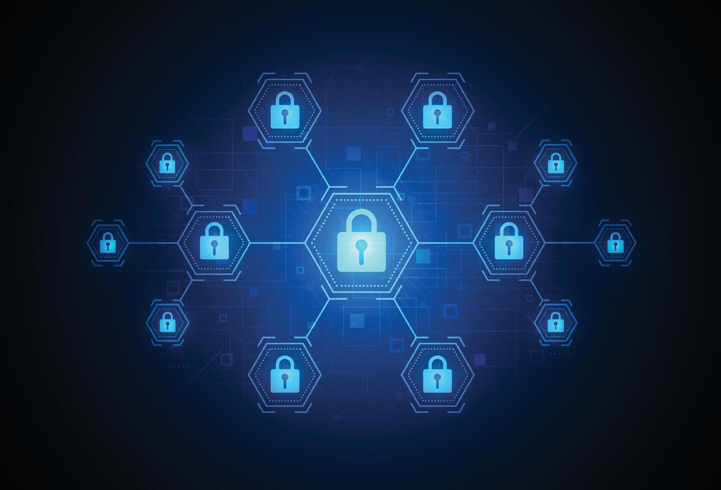 Premium security cyber digital concept. Abstract technology background protect system vector