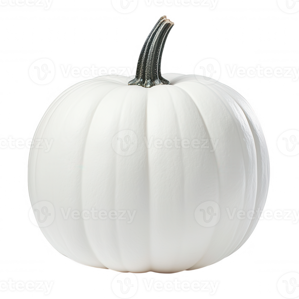 pumpkin white harvest with stem, isolated on transparent background, ideal projects autumn, Perfect for png