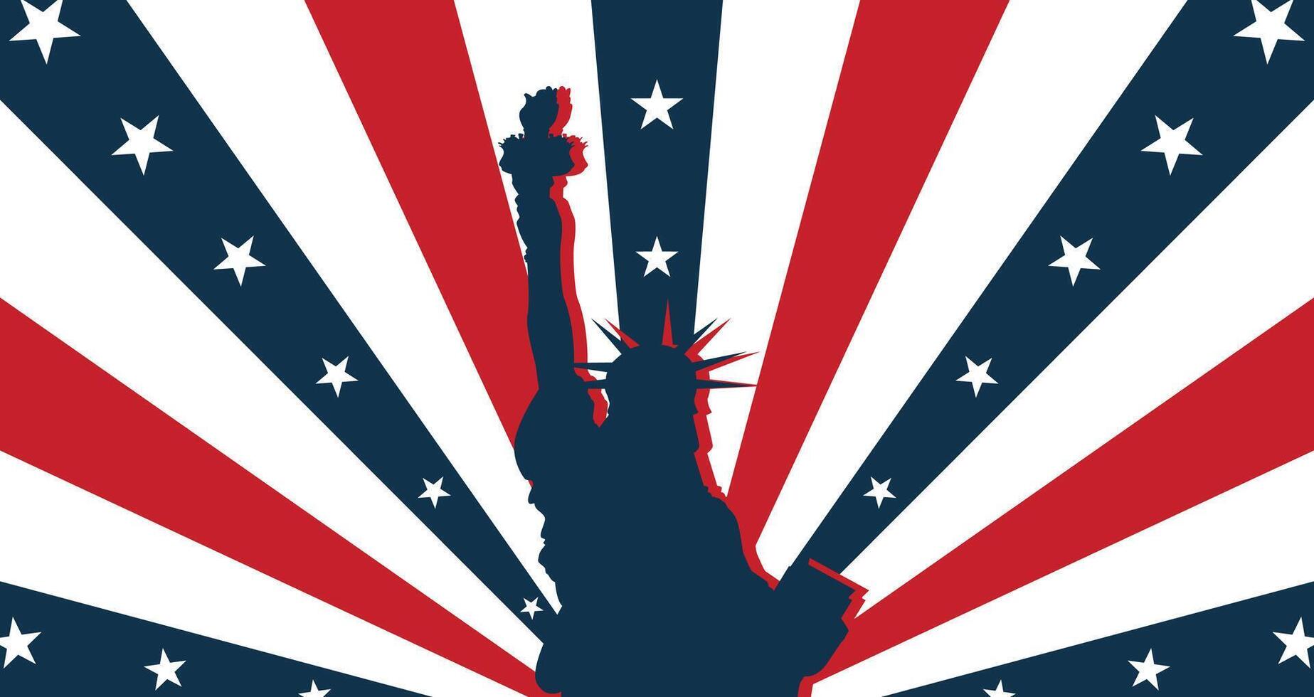Statue Of Liberty Retro Vintage Background vector
