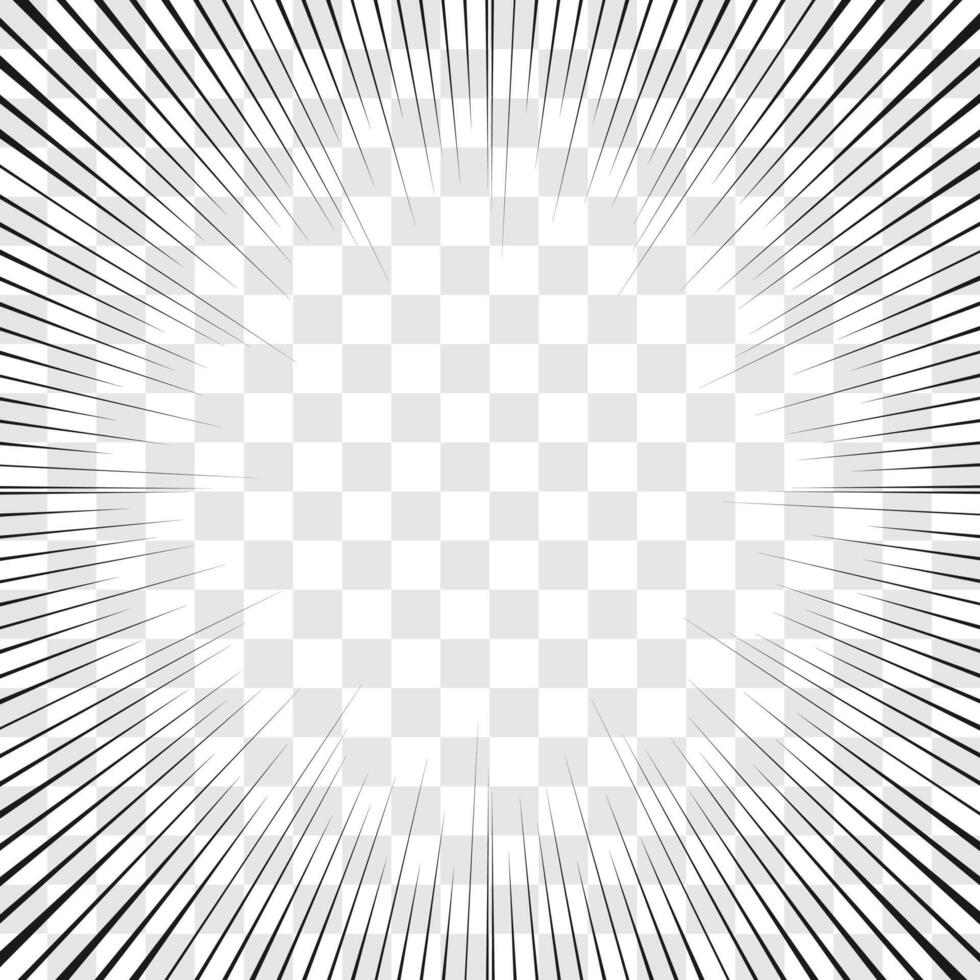Comic zoom lines background element design. vector