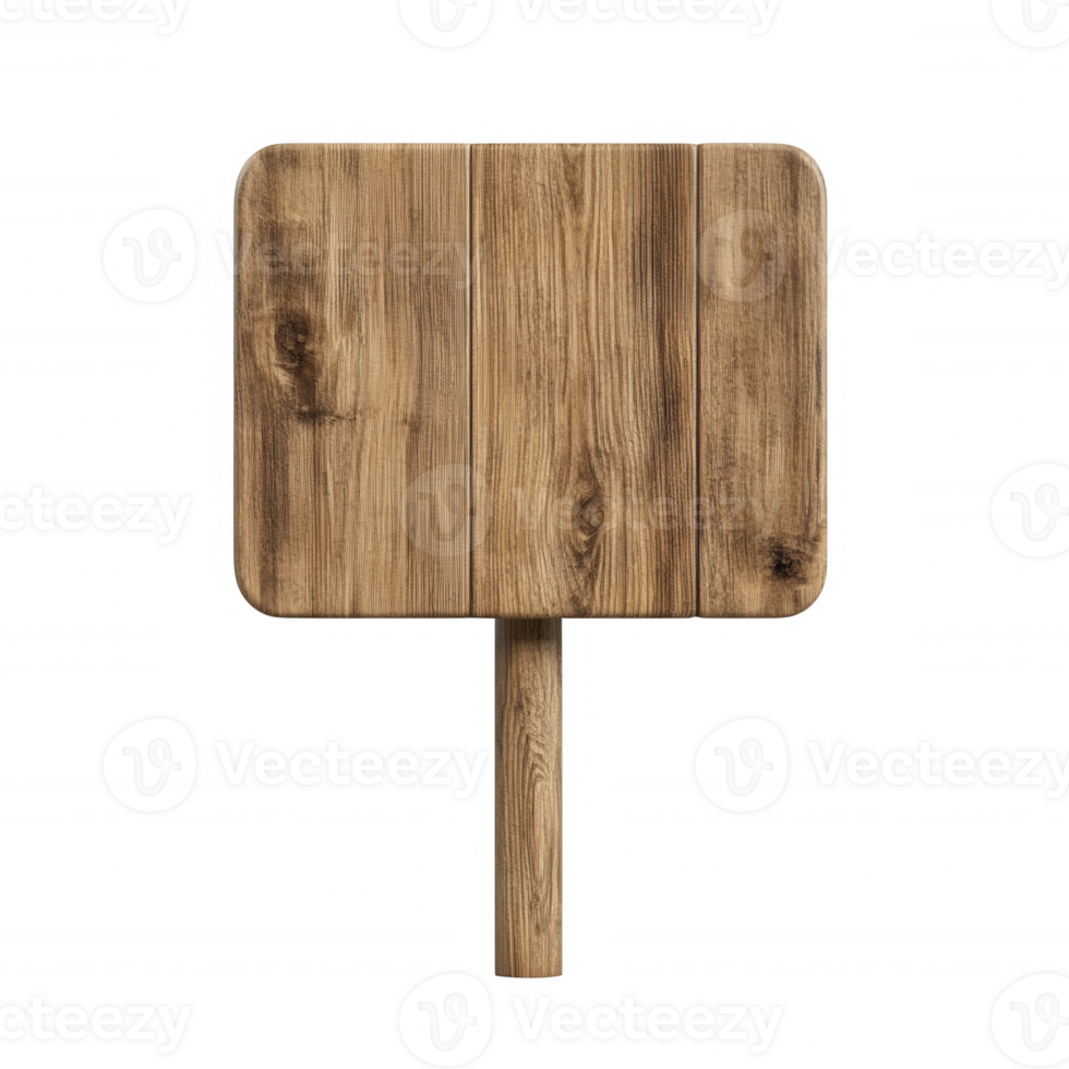 for sign made of light brown planks on a transparent background, ideal Wooden adding custom text and graphics png