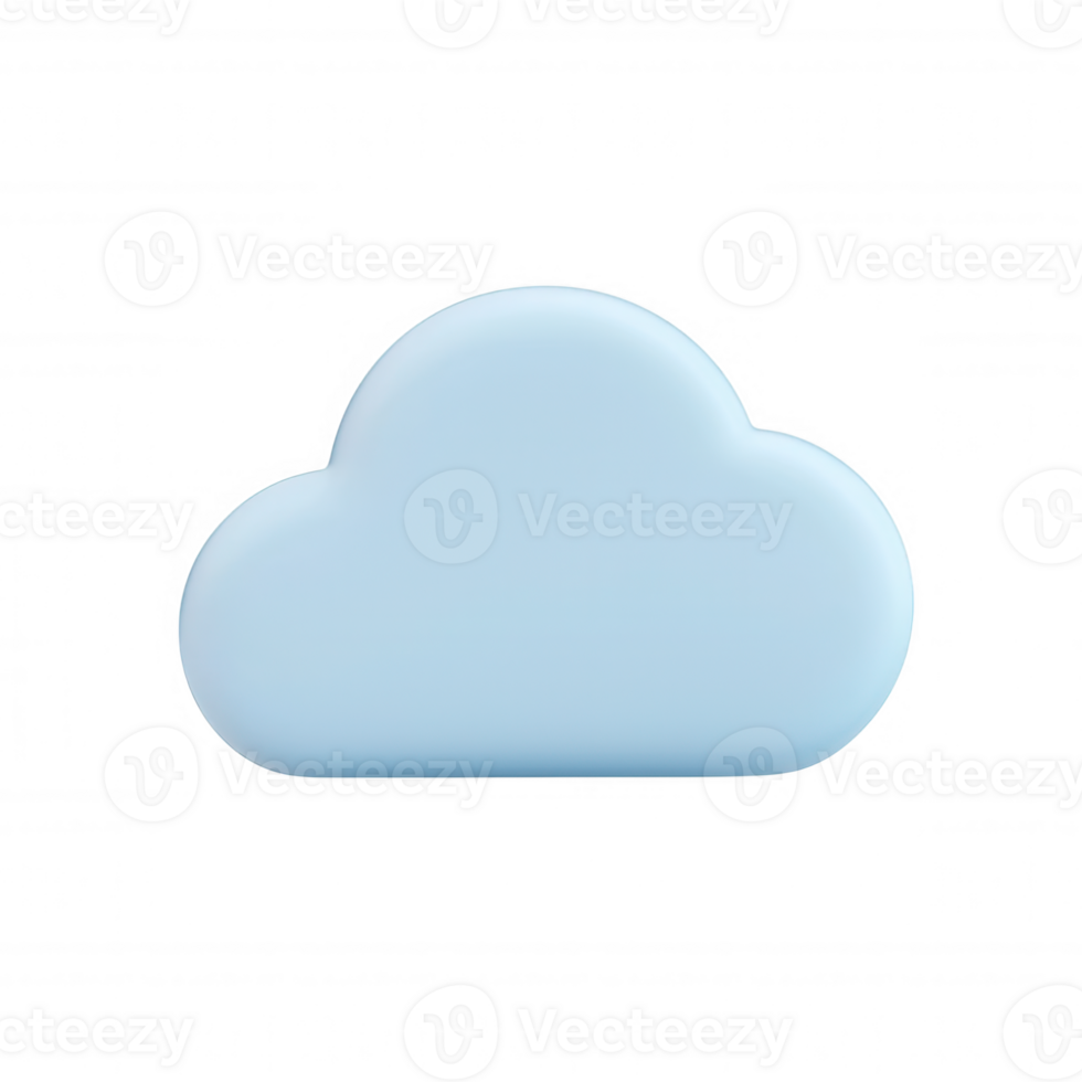 Light blue cloud hovering against transparent backdrop, symbolizing digital connectivity and meteorological concepts png