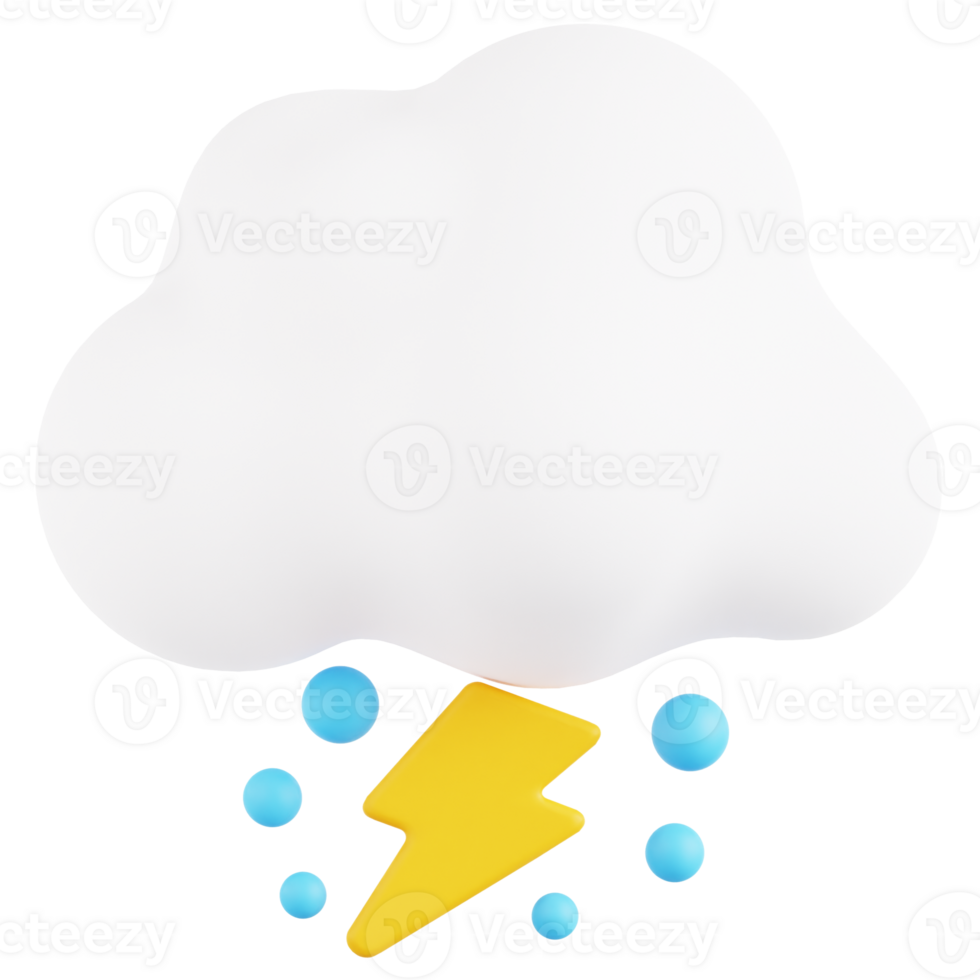 A cloud with a lightning bolt and a cloud png