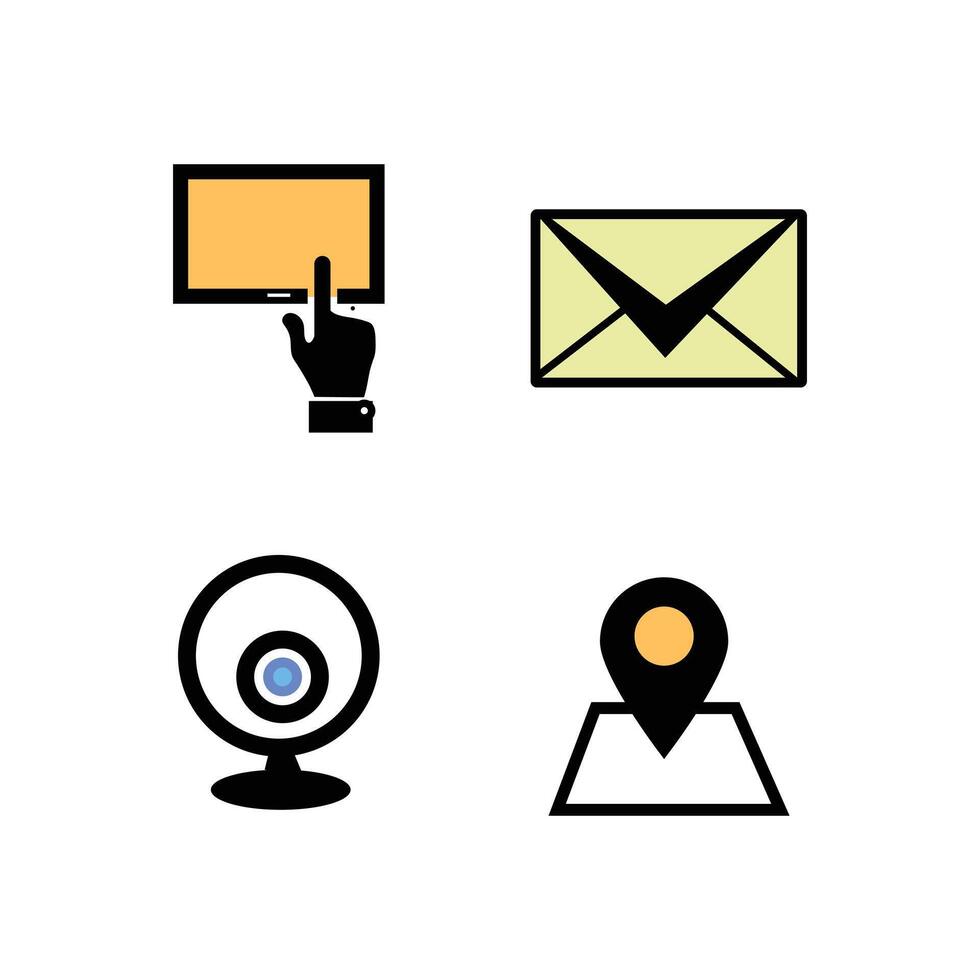 Information technology line icons. Editable vector