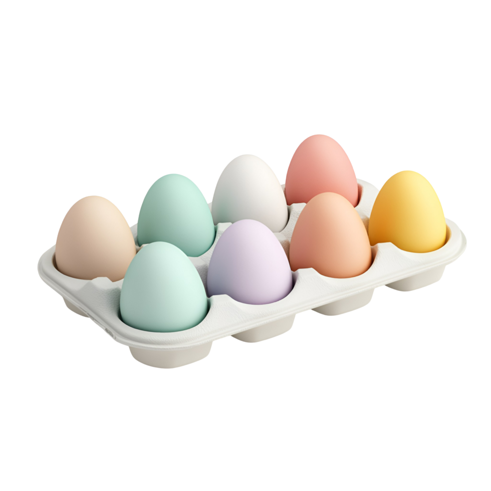 Painted Easter Eggs Forming A Round Holiday Frame On Transparent Background png