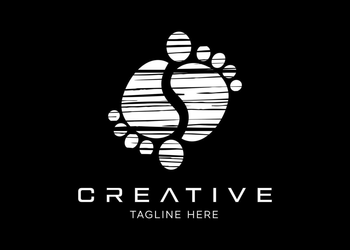 initial s sole idea logo design vector