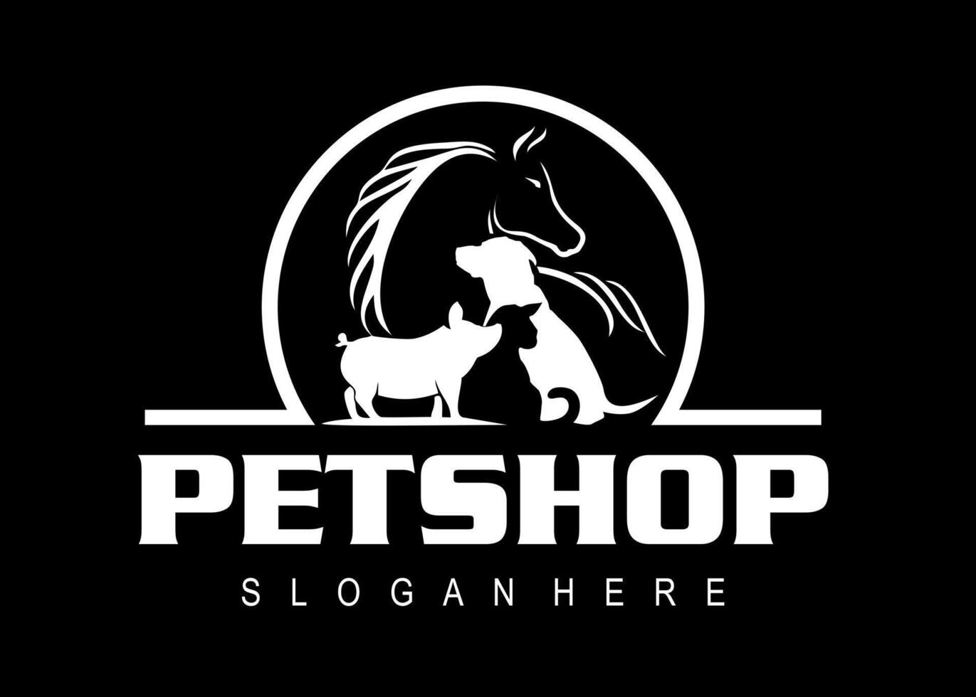 petshop idea logo design vector