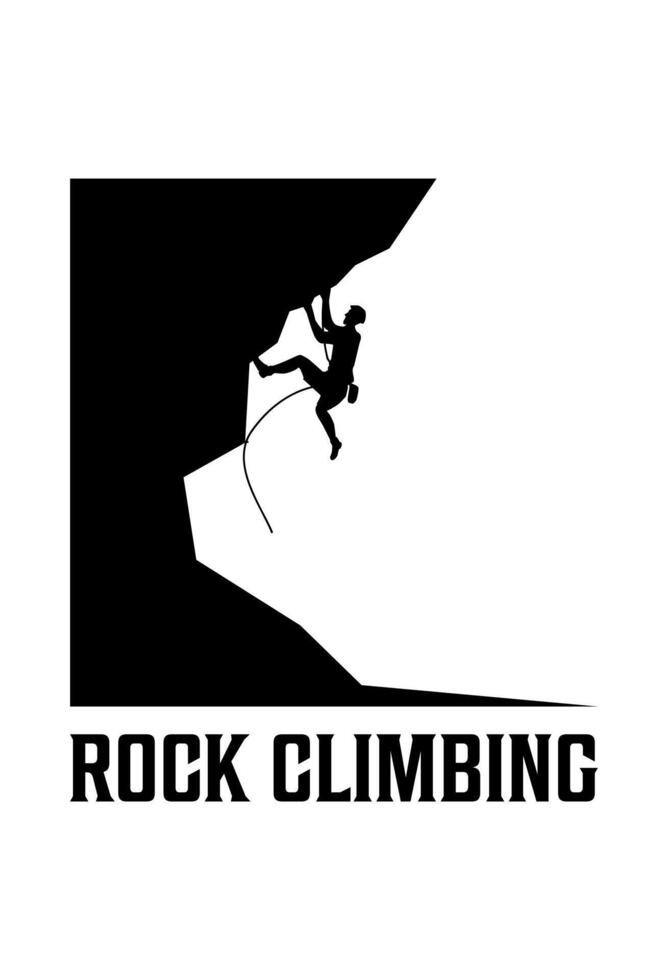rock climbing idea logo design vector