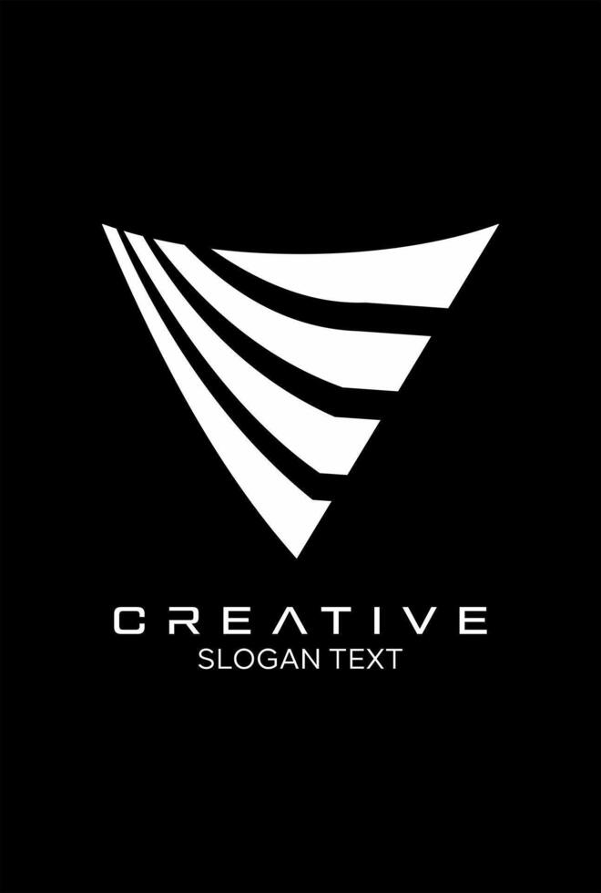 initial v modern logo design vector