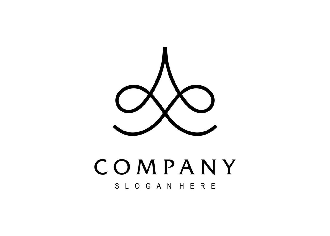 initial a luxury idea logo design vector