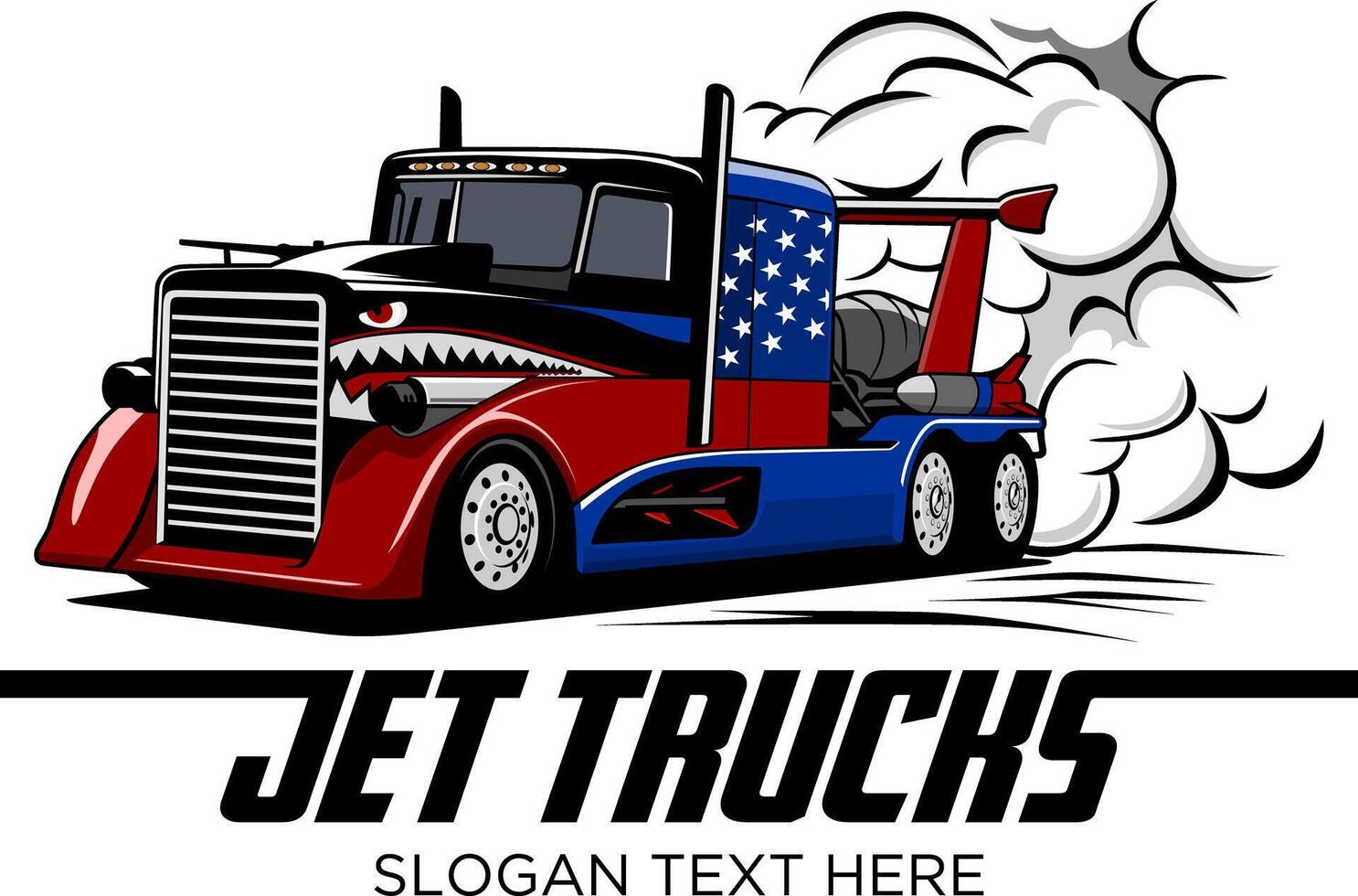 truck burnout idea logo design vector