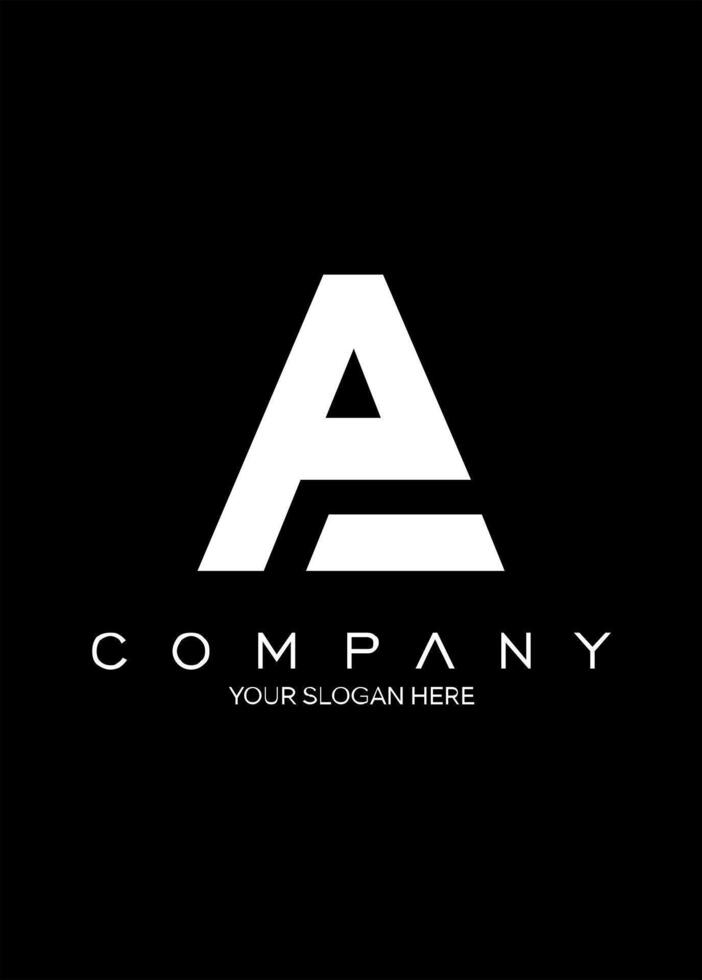 initial ap idea logo design vector