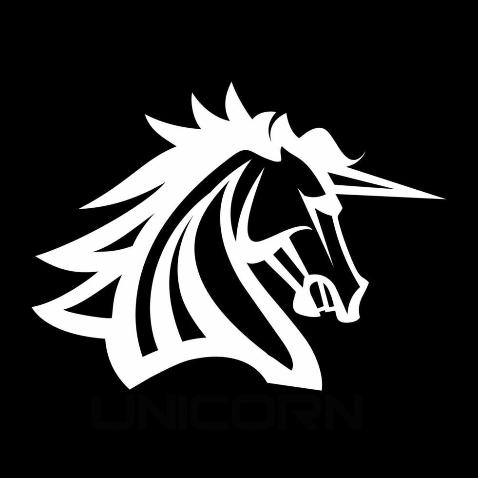 unicorn idea logo design vector