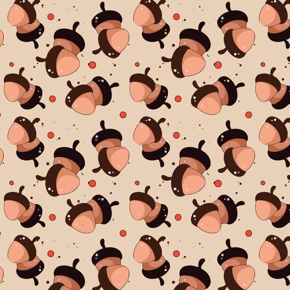 seamless pattern of oak background vector