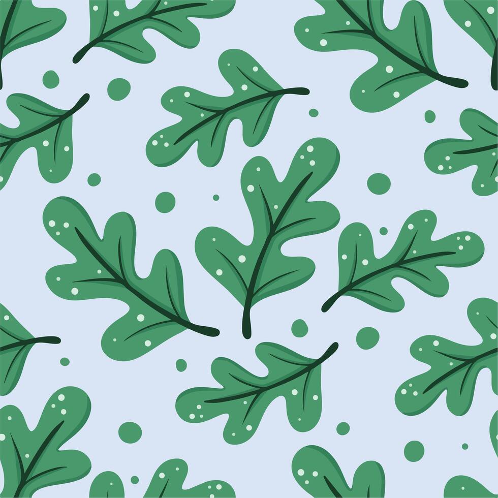 seamless pattern with green leaves illustration art vector