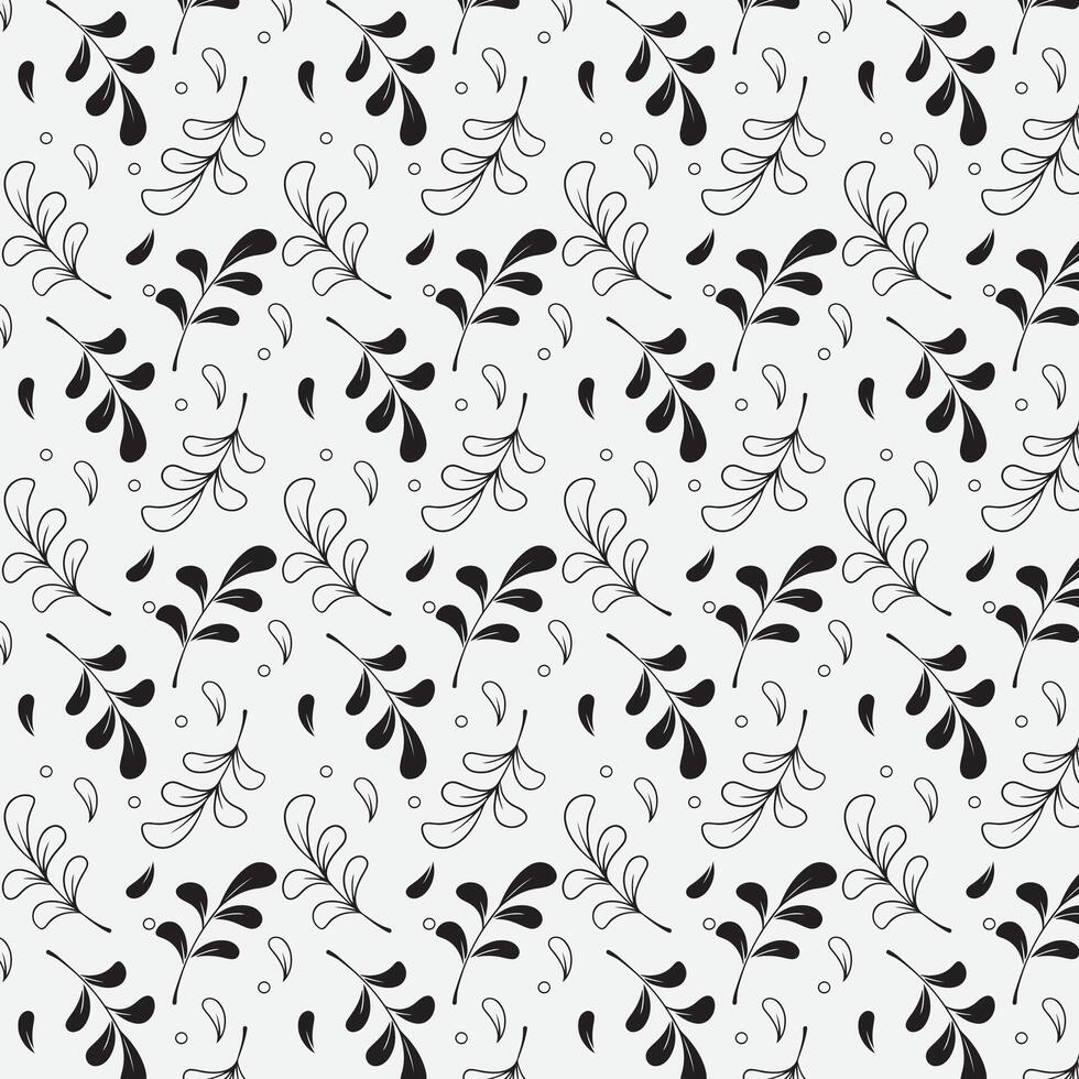 seamless pattern with floral leaves vector