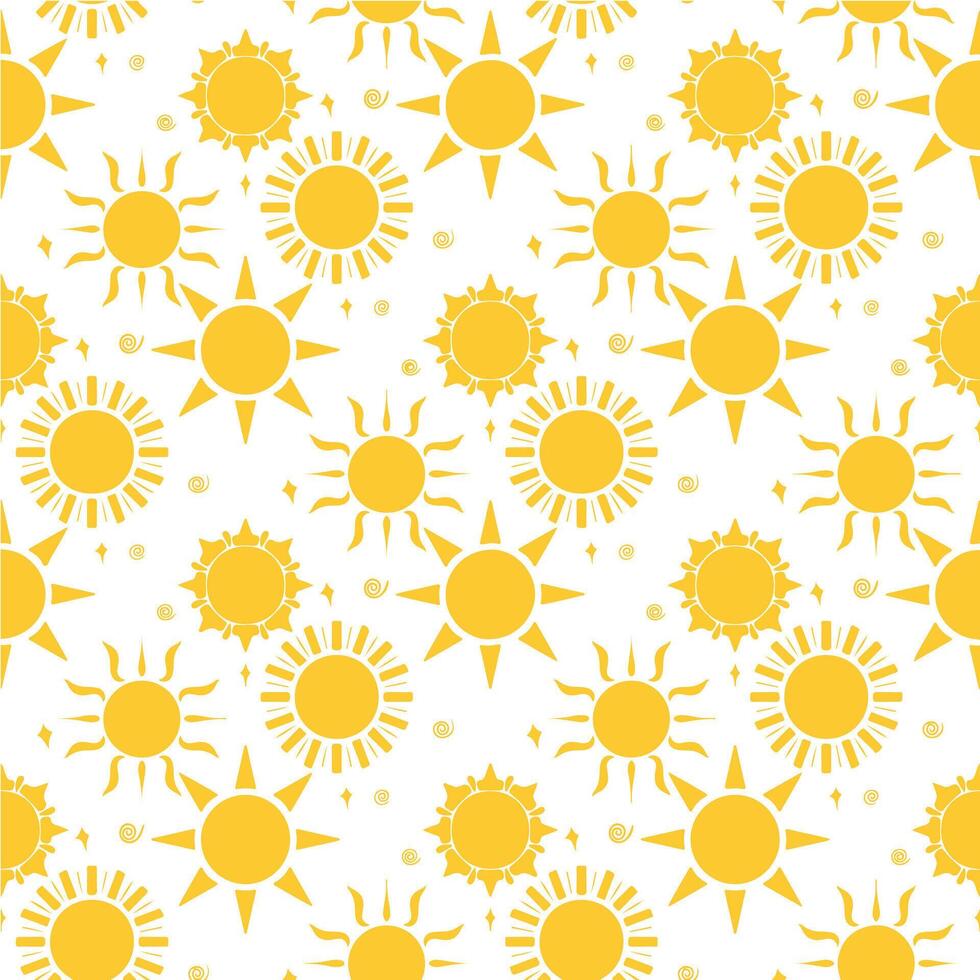 sun seamless pattern background illustration art vector