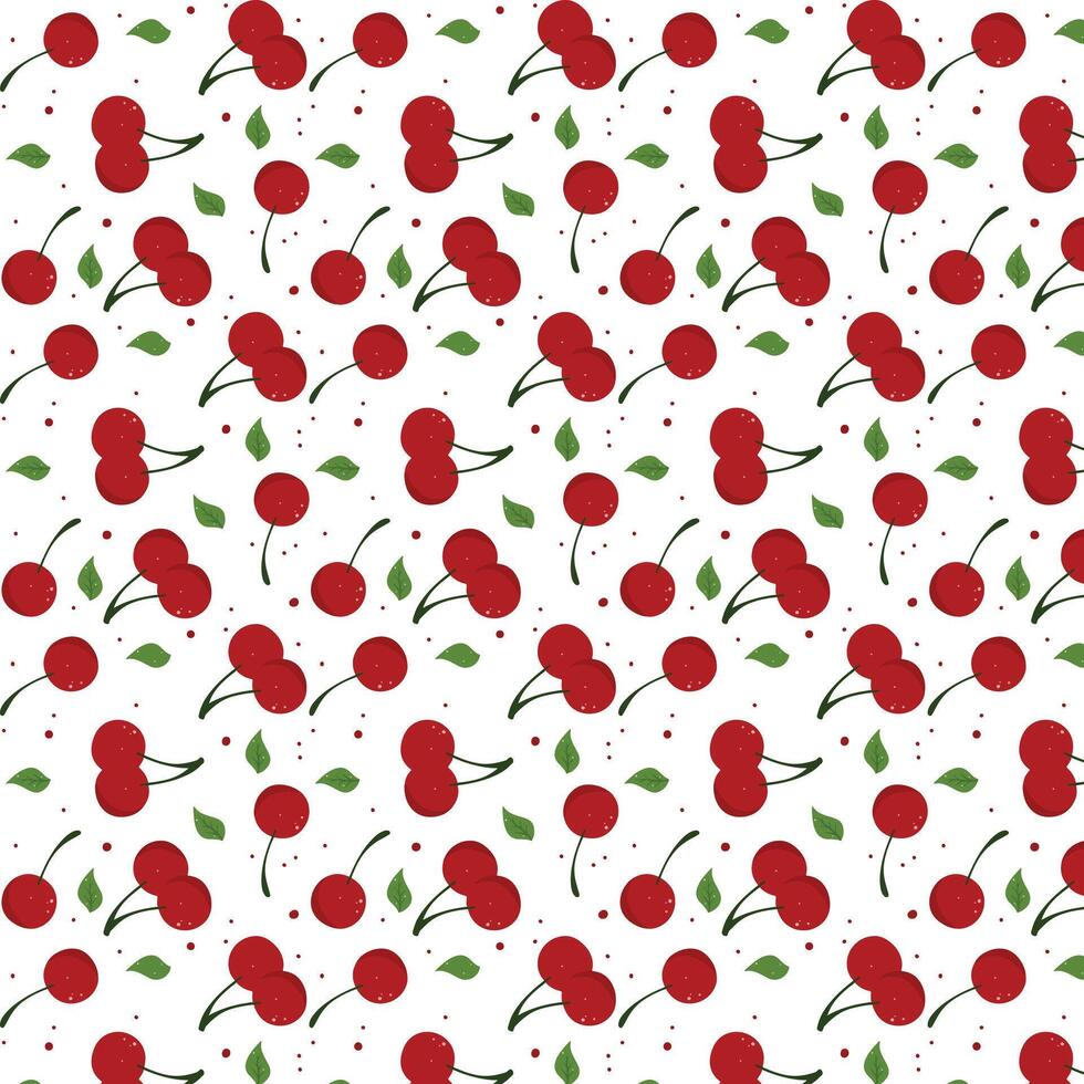 cherry seamless pattern illustration art vector