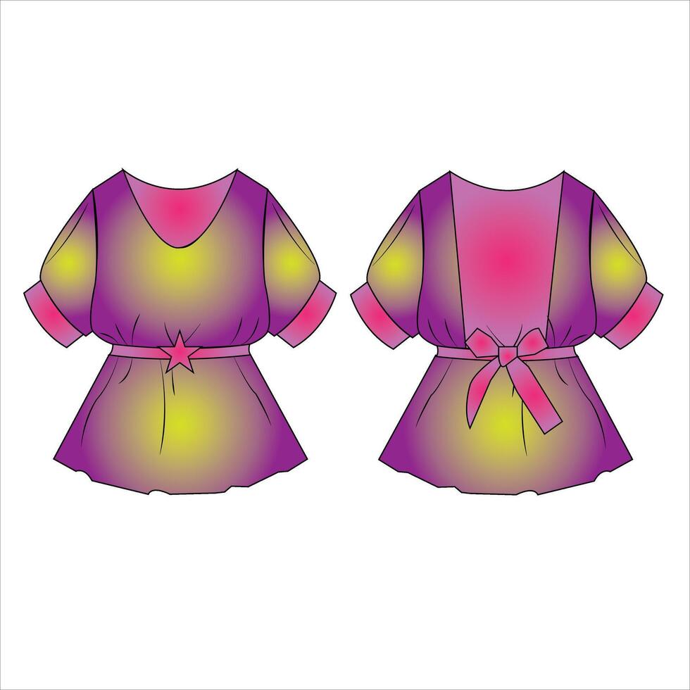 Color Baby Dress Party Ware design vector
