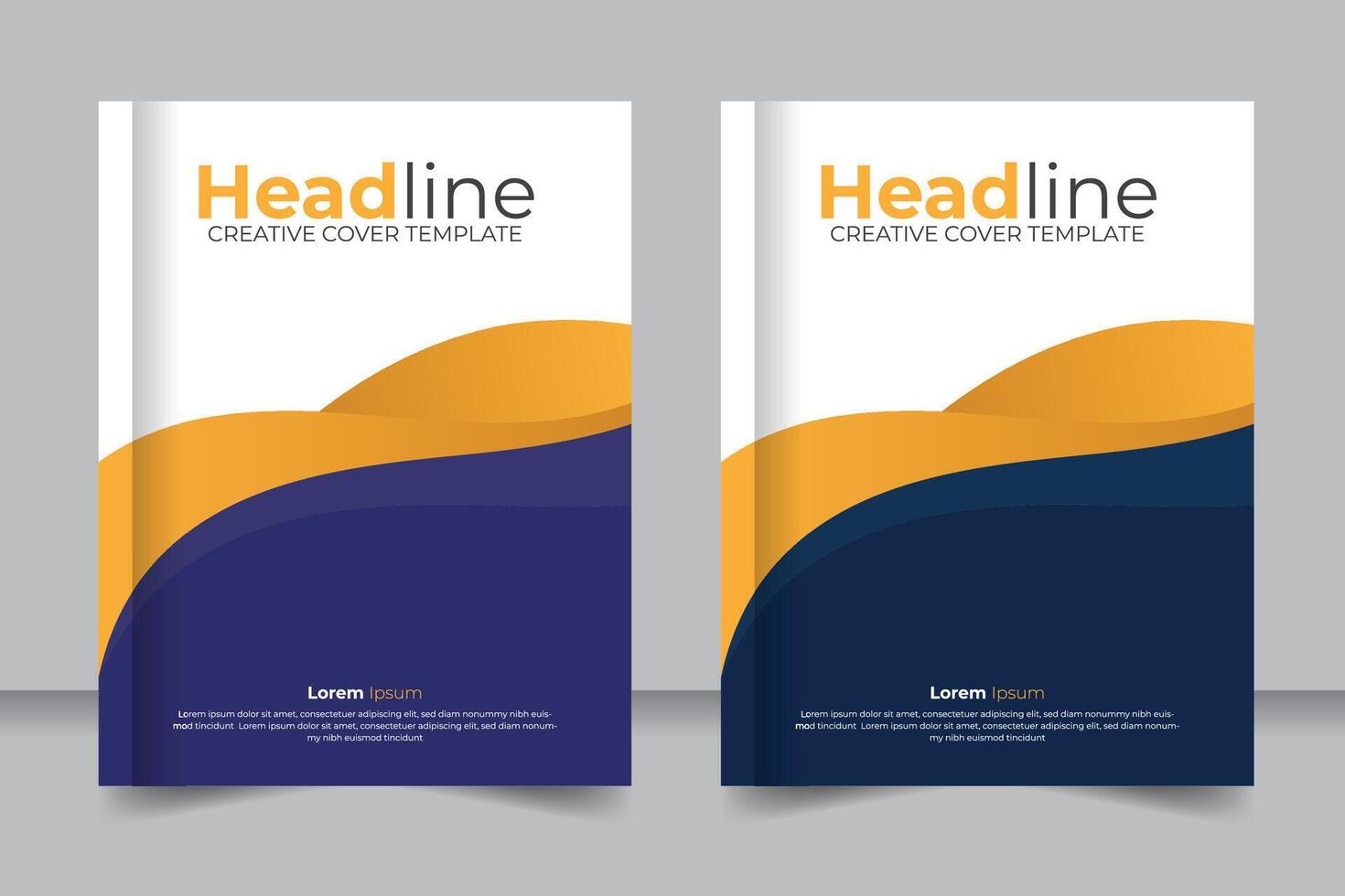 Corporate Identity Book Cover Template Clean and Professional Layout for Corporate Brochure or Business Book Cover vector