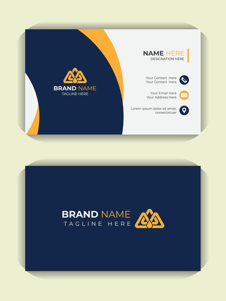 Luxury and colorful background, Professional, corporate, unique layout double sided stationery business card print ready design template vector
