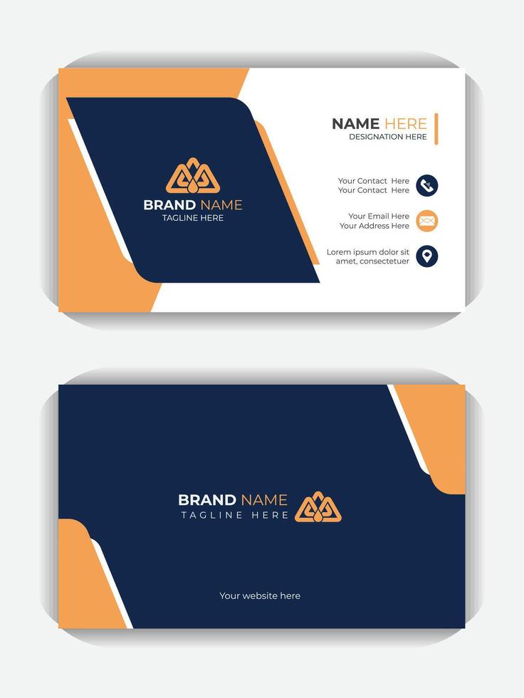 Double sided business card template, Visiting card for business and personal use, Professional creative Luxury corporate business card for your business vector