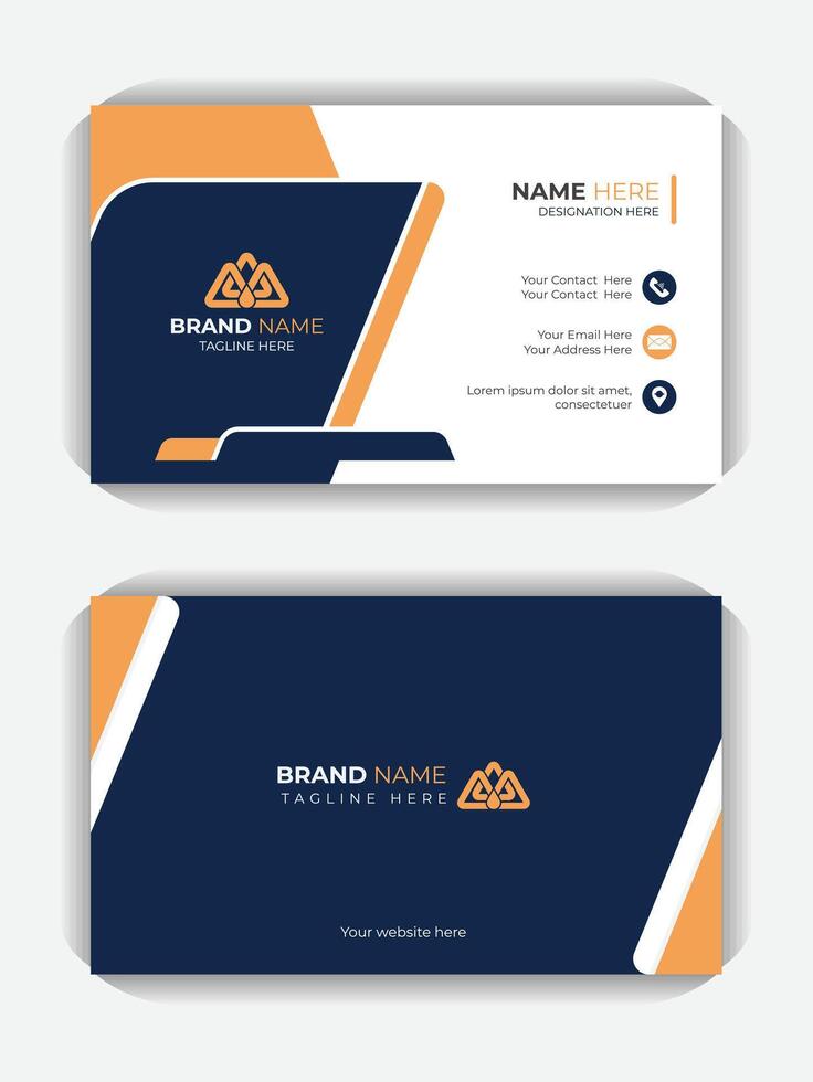 Modern business card design, presentation card template, Unique stationery template vector