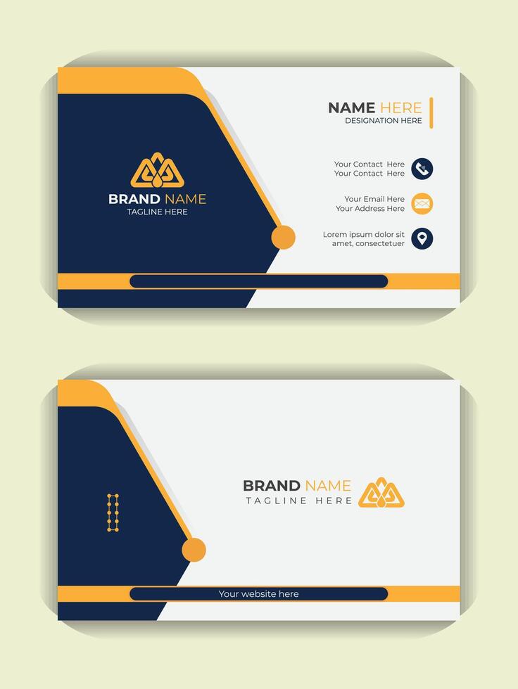 Professional and colorful background, Luxury, corporate, unique layout double sided stationery business card print ready design template vector