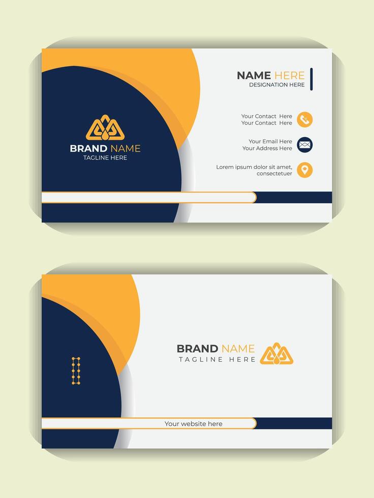Stylish and colorful background, Professional creative Luxury corporate modern, unique layout double sided stationery business card print ready design template vector
