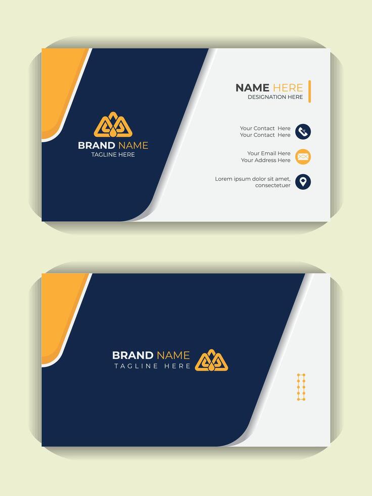 Unique and colorful background, Professional creative Luxury corporate modern, unique layout double sided stationery business card print ready design template vector