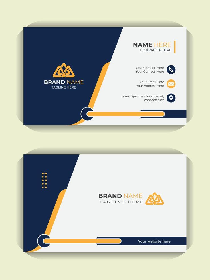 Modern and colorful background, Professional creative Luxury corporate, unique layout double sided stationery business card print ready design template vector