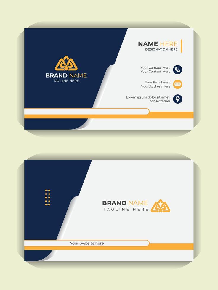 Professional creative Luxury corporate modern, unique layout double sided stationery business card print ready design template vector