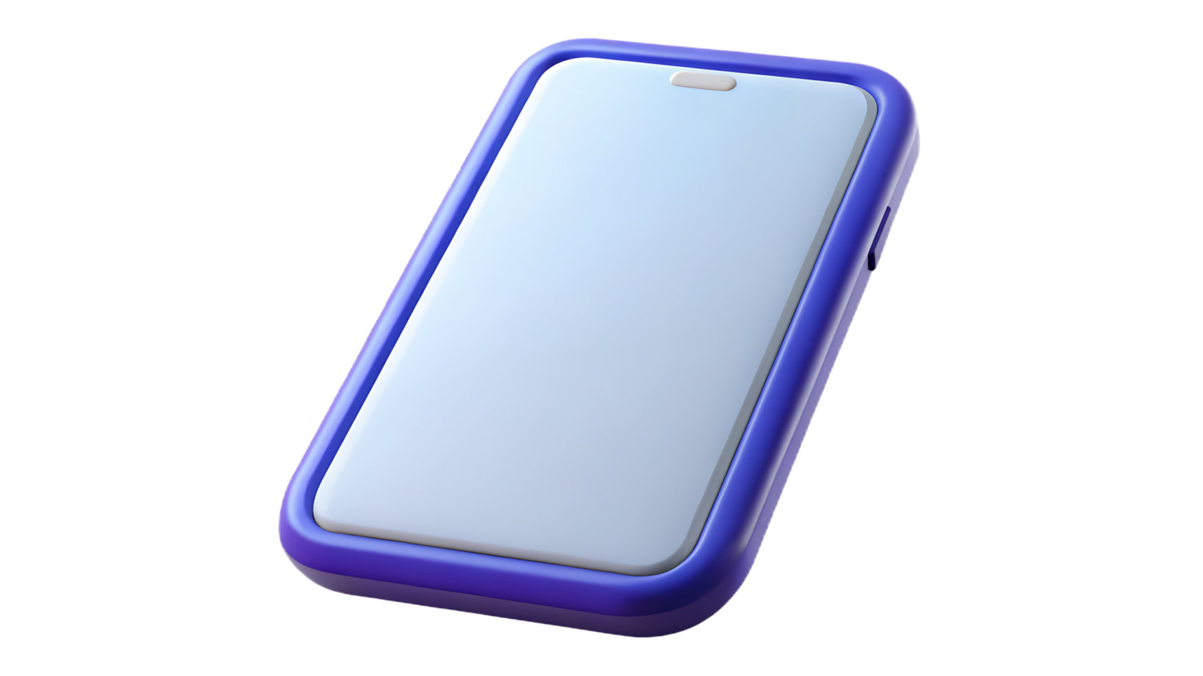 Stylized smartphone icon, representing mobile technology, communication, or digital device. png